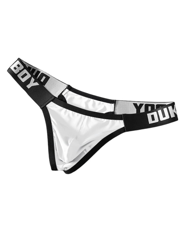 3 Pack Men's Comfy Wide Waistband Breathable Durable Stretch Thongs | dmunderwear detail image 10