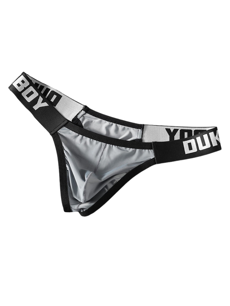 3 Pack Men's Comfy Wide Waistband Breathable Durable Stretch Thongs | dmunderwear detail image 11