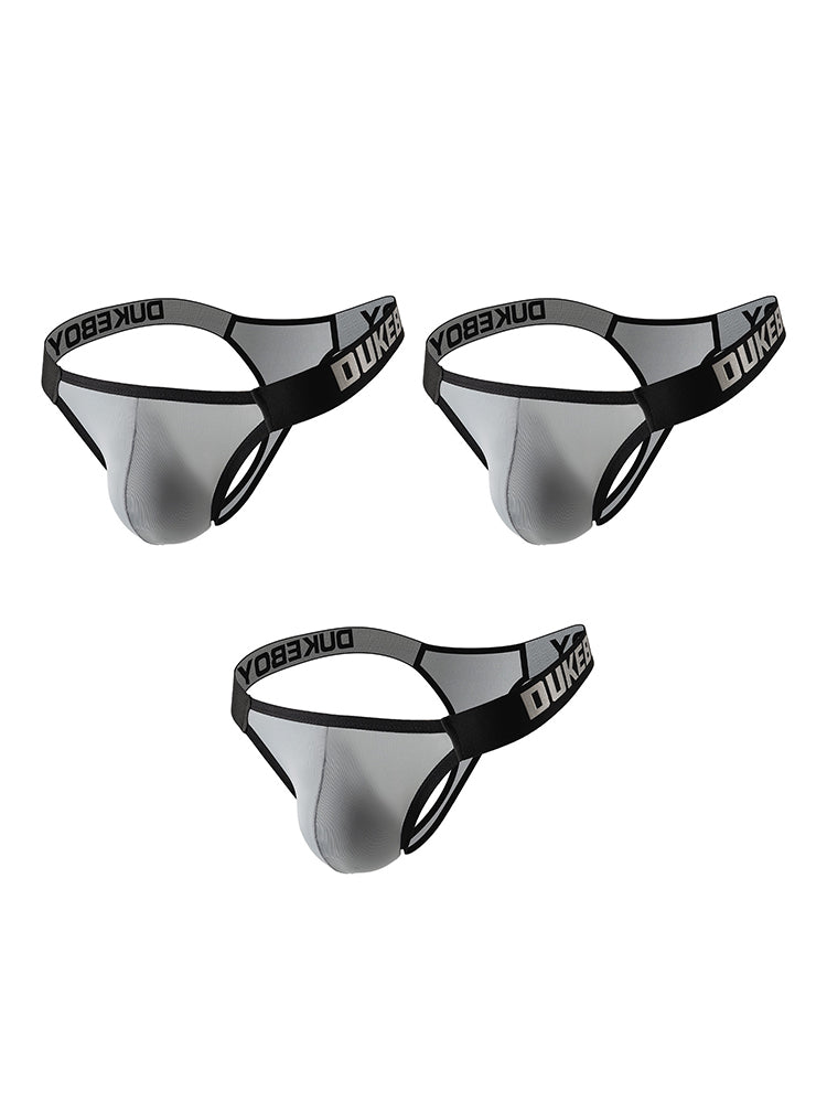 3 Pack Men's Comfy Wide Waistband Breathable Durable Stretch Thongs | dmunderwear detail image 12