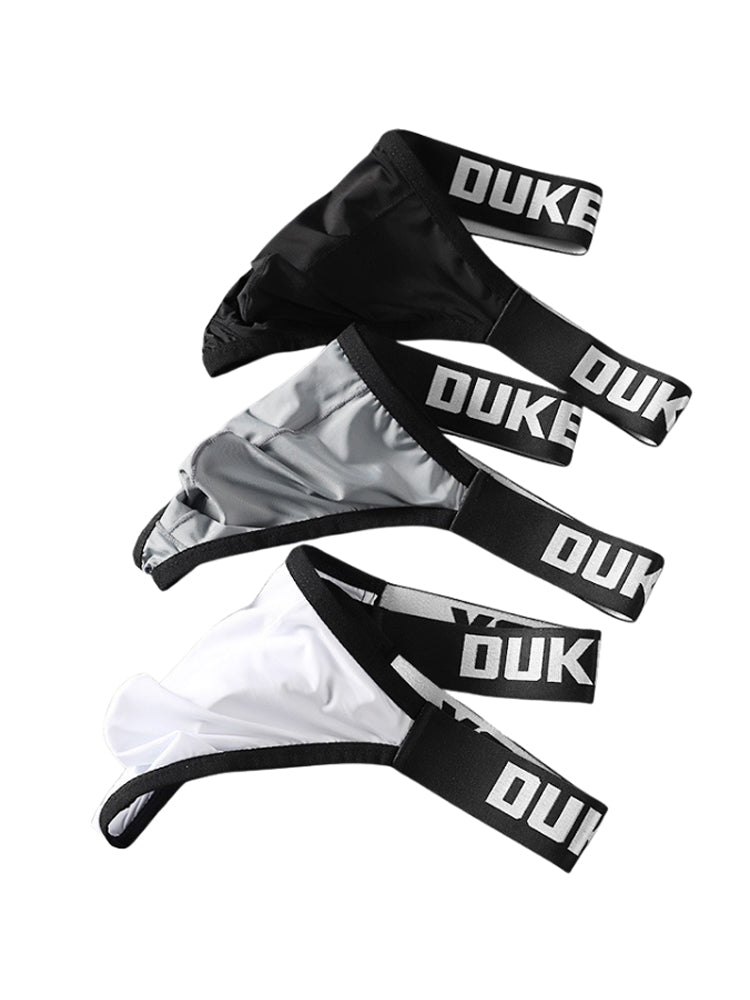 3 Pack Men's Comfy Wide Waistband Breathable Durable Stretch Thongs | dmunderwear detail image 8