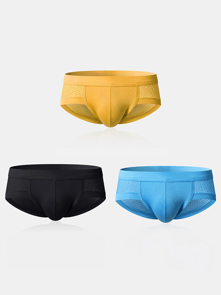 3 Pack Mens Contour Pouch Support Breathable Briefs | dmunderwear detail image 14