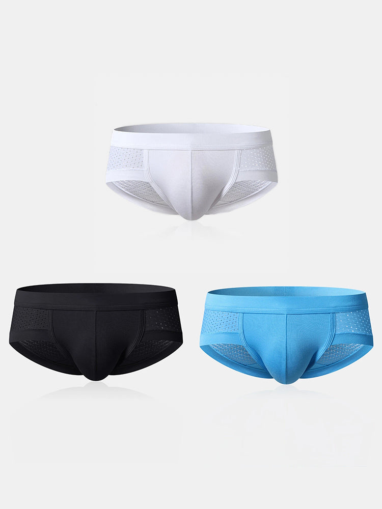 3 Pack Mens Contour Pouch Support Breathable Briefs | dmunderwear detail image 8