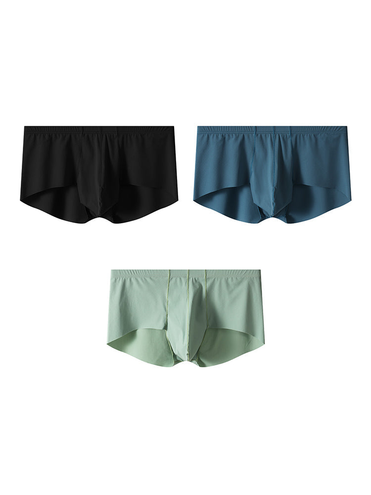 3 Pack Men's Contoured Pouch Seamless Trunks | dmunderwear detail image 12
