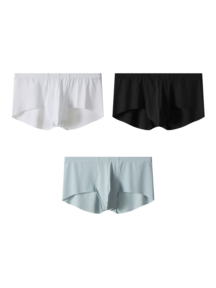3 Pack Men's Contoured Pouch Seamless Trunks | dmunderwear detail image 17