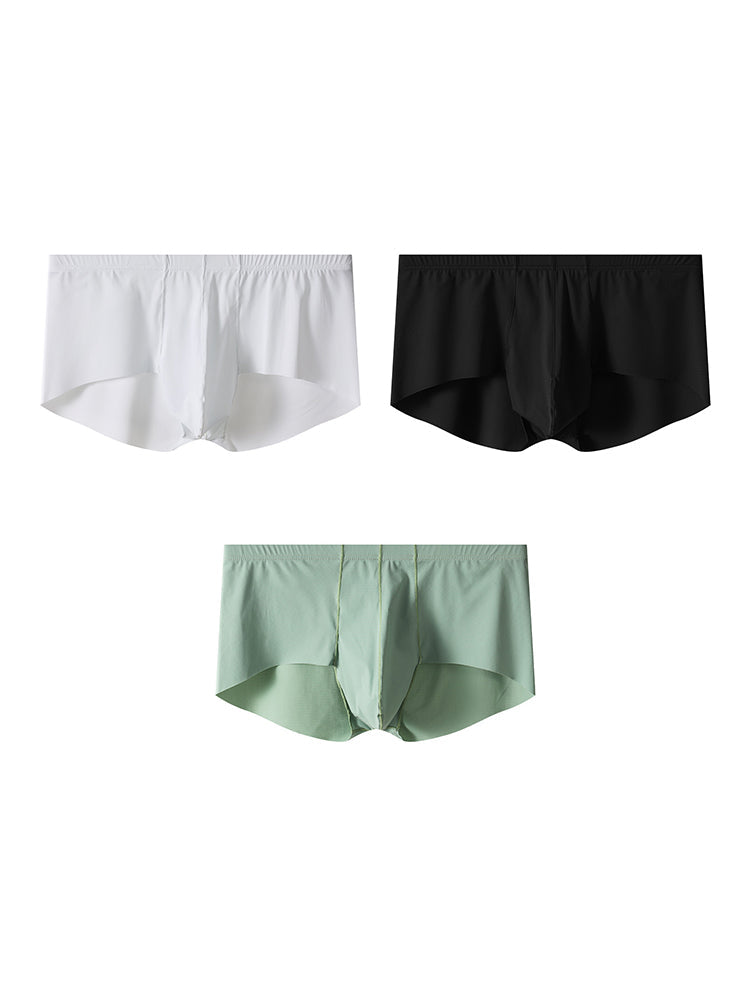 3 Pack Men's Contoured Pouch Seamless Trunks | dmunderwear detail image 2