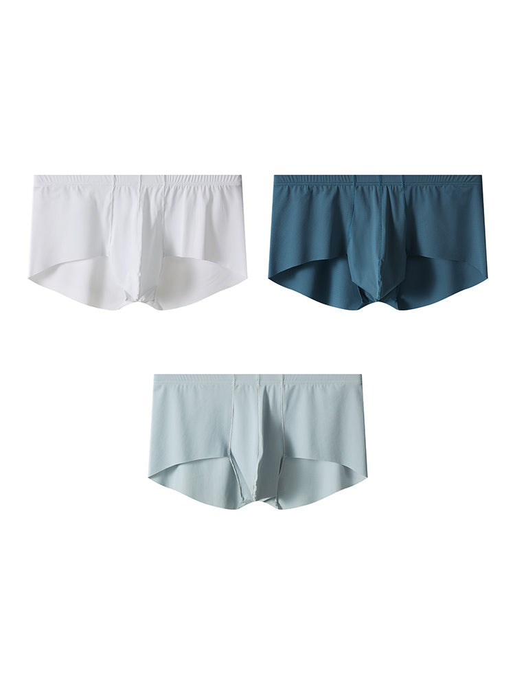 3 Pack Men's Contoured Pouch Seamless Trunks | dmunderwear detail image 7