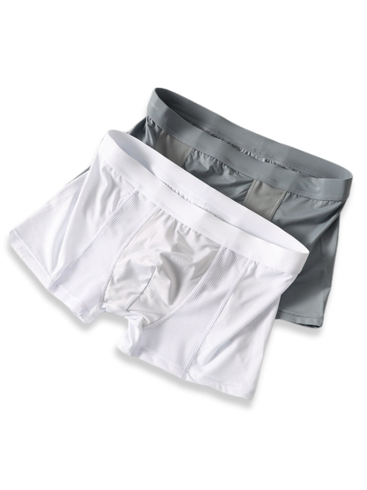 3 Pack Men's Cool Ice Silk Mesh Seamless Comfort Trunks | dmunderwear detail image 18