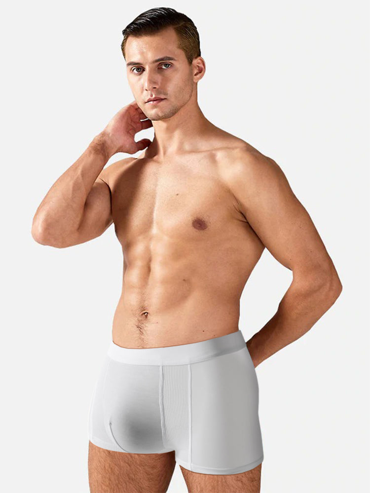3 Pack Men's Cool Ice Silk Mesh Seamless Comfort Trunks | dmunderwear detail image 3