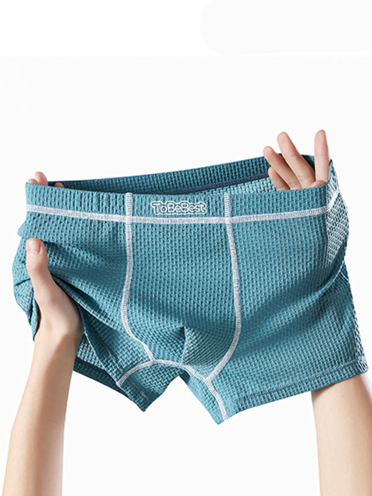 3 pack Men's Cool-Sensing Trunks | dmunderwear detail image 4