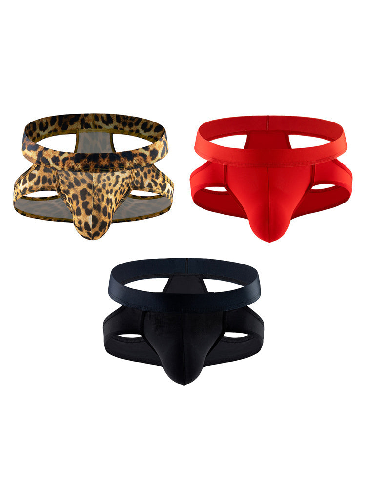 3 Pack Men's Cooling Airflow Trendy Design Sexy Stretch Fit Jockstrap | dmunderwear detail image 12