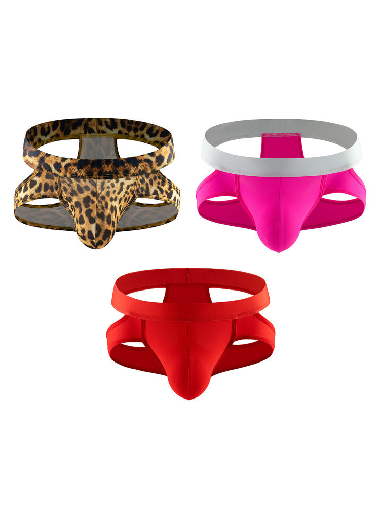 3 Pack Men's Cooling Airflow Trendy Design Sexy Stretch Fit Jockstrap | dmunderwear detail image 2