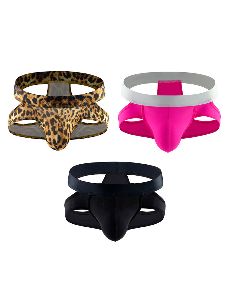 3 Pack Men's Cooling Airflow Trendy Design Sexy Stretch Fit Jockstrap | dmunderwear detail image 7