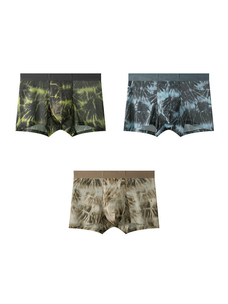 3 Pack Men's Cooling Quick-Dry Breathable Camouflage Sports Trunks | dmunderwear detail image 7