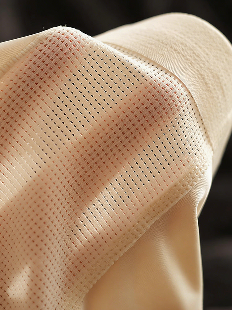 3 Pack Men's Cooling Satin-Mesh Seamless Ice Silk Antibacterial Trunks | dmunderwear detail image 13