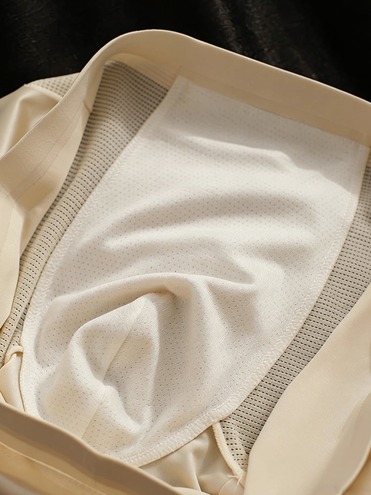 3 Pack Men's Cooling Satin-Mesh Seamless Ice Silk Antibacterial Trunks | dmunderwear detail image 16