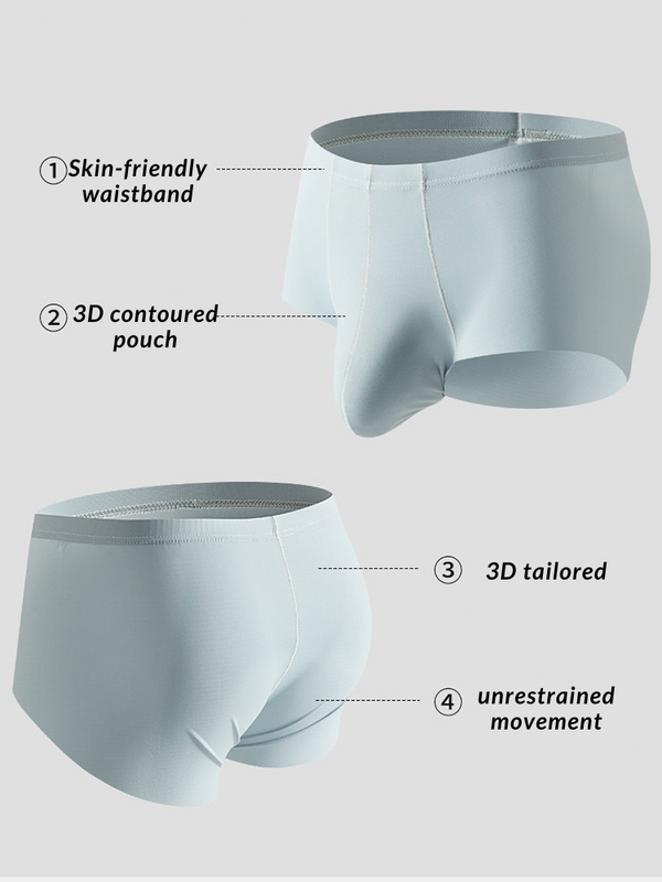3 Pack Men's Cooling Seamless Trunks | dmunderwear detail image 9