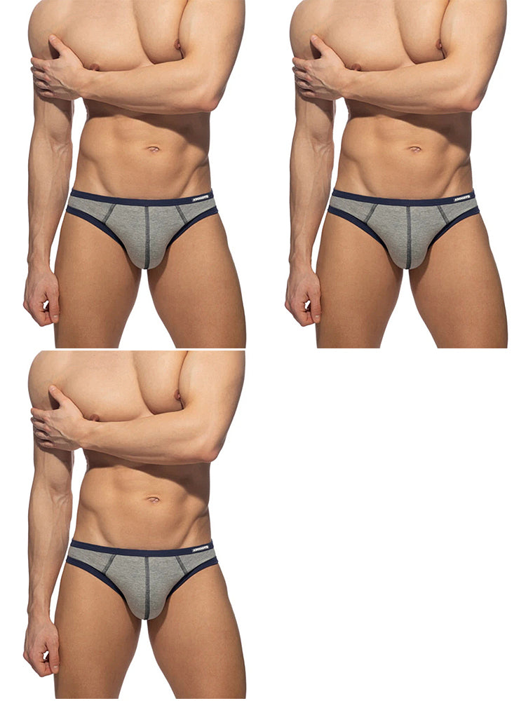 3-pack Men's Cotton 3D U-pouch Briefs | dmunderwear detail image 12