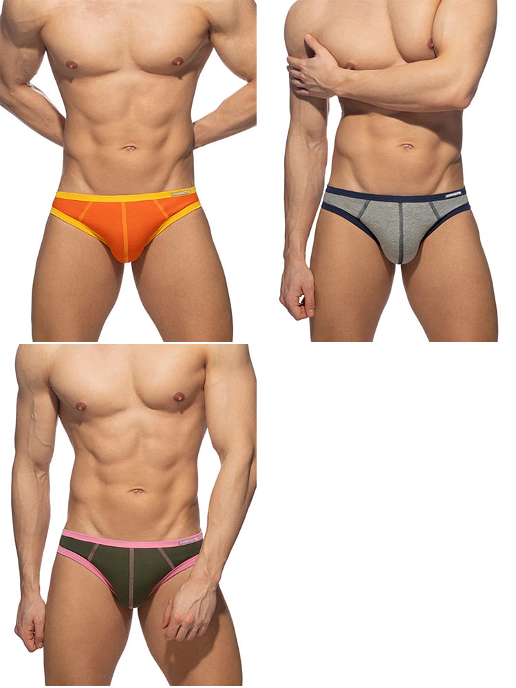 3-pack Men's Cotton 3D U-pouch Briefs | dmunderwear detail image 2