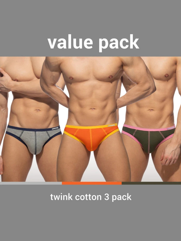 3-pack Men's Cotton 3D U-pouch Briefs | dmunderwear detail image 5