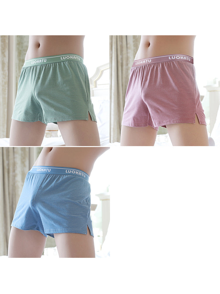 3 Pack Men's Cotton Mid-Rise Breathable Seamless Comfort Boxer Shorts | dmunderwear detail image 12