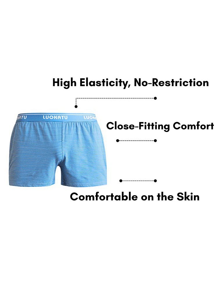 3 Pack Men's Cotton Mid-Rise Breathable Seamless Comfort Boxer Shorts | dmunderwear detail image 4