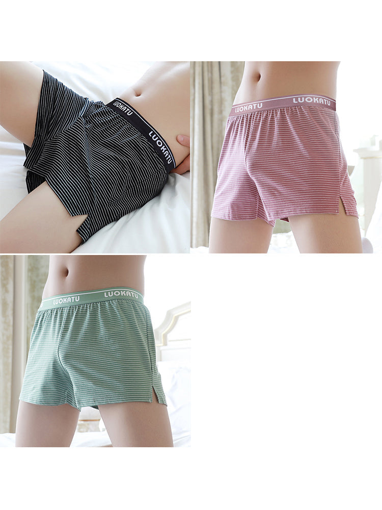 3 Pack Men's Cotton Mid-Rise Breathable Seamless Comfort Boxer Shorts | dmunderwear detail image 7
