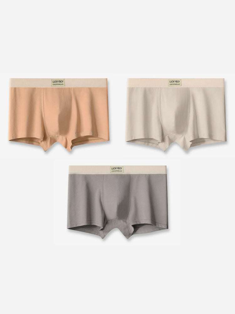 3 Pack Men's Cotton Mid-Rise Breathable Sports Tights Men's Boxer Briefs | dmunderwear detail image 14
