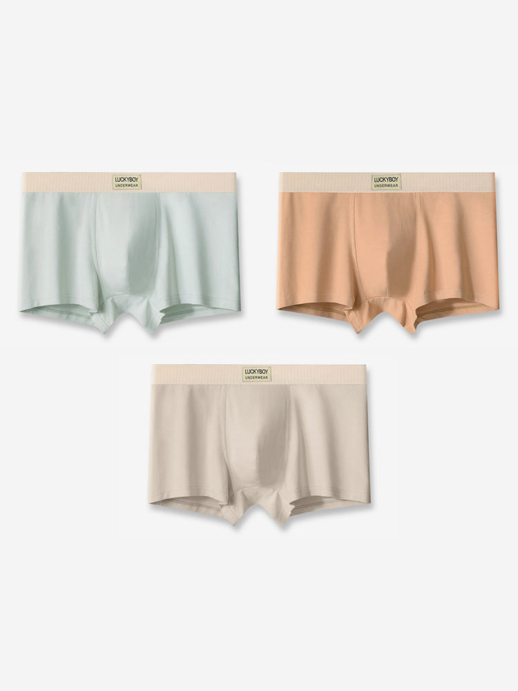 3 Pack Men's Cotton Mid-Rise Breathable Sports Tights Men's Boxer Briefs | dmunderwear detail image 2