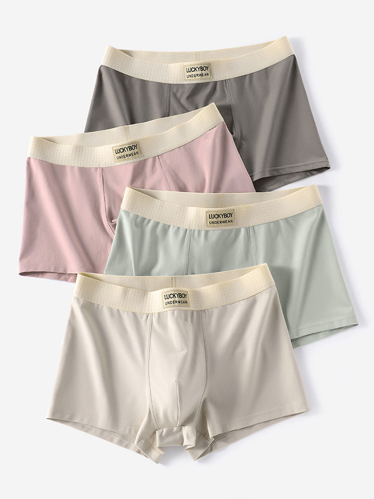 3 Pack Men's Cotton Mid-Rise Breathable Sports Tights Men's Boxer Briefs | dmunderwear detail image 3