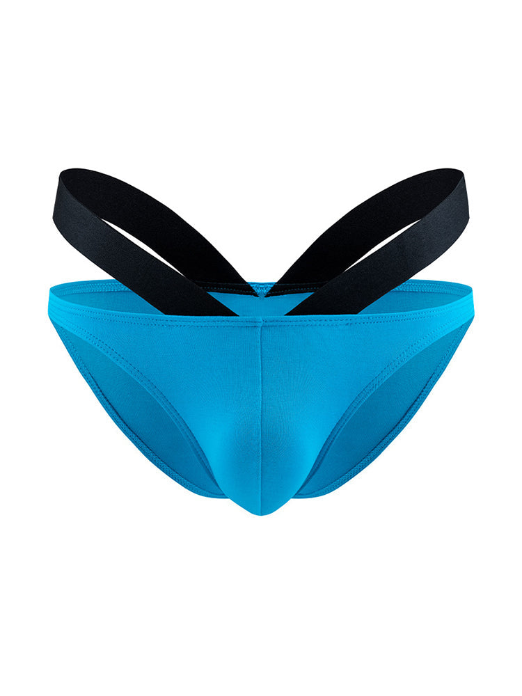 3-pack Men's Double-layer Pouch V-neck Double-waist Bikini | dmunderwear