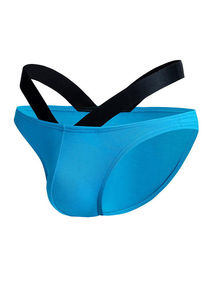 3-pack Men's Double-layer Pouch V-neck Double-waist Bikini | dmunderwear detail image 11