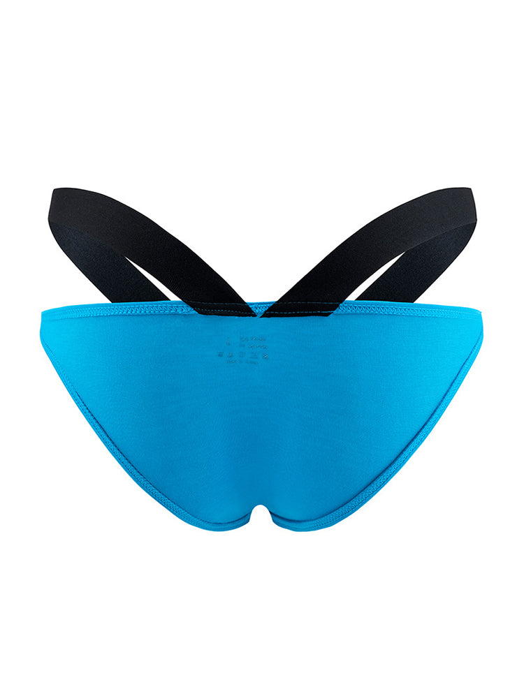 3-pack Men's Double-layer Pouch V-neck Double-waist Bikini | dmunderwear detail image 13