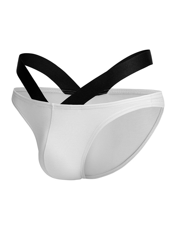3-pack Men's Double-layer Pouch V-neck Double-waist Bikini | dmunderwear detail image 14