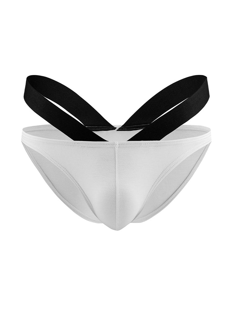 3-pack Men's Double-layer Pouch V-neck Double-waist Bikini | dmunderwear detail image 15