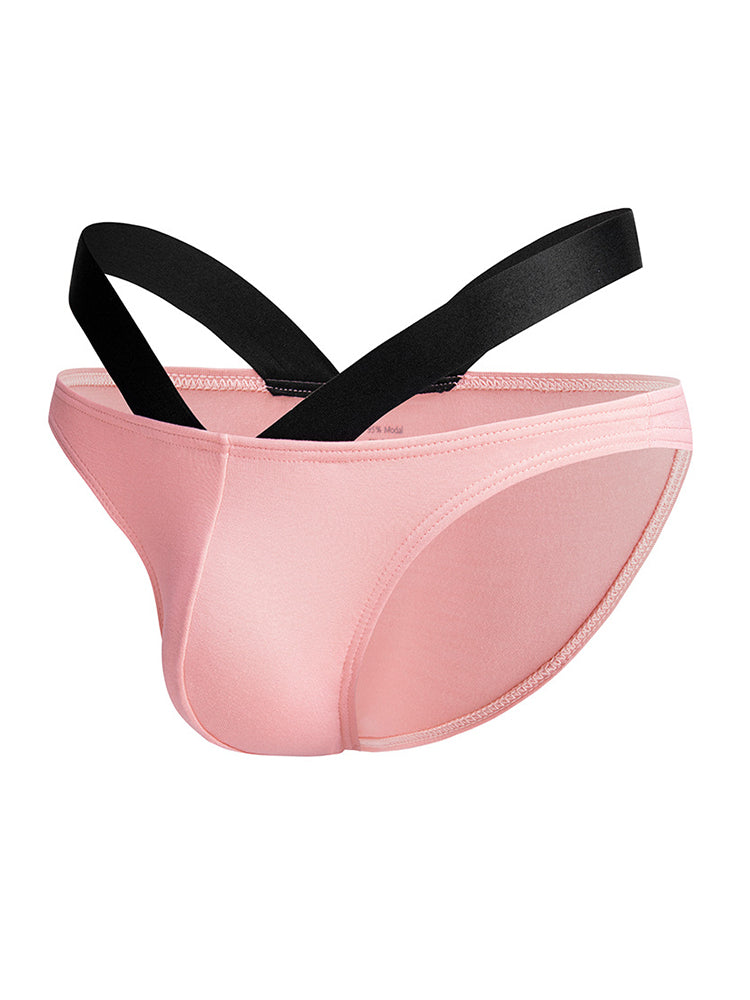 3-pack Men's Double-layer Pouch V-neck Double-waist Bikini | dmunderwear detail image 18