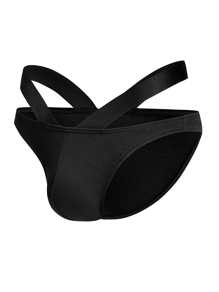 3-pack Men's Double-layer Pouch V-neck Double-waist Bikini | dmunderwear detail image 19