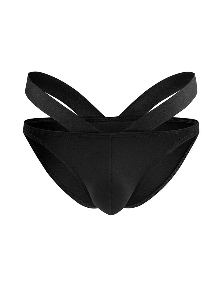 3-pack Men's Double-layer Pouch V-neck Double-waist Bikini | dmunderwear detail image 20