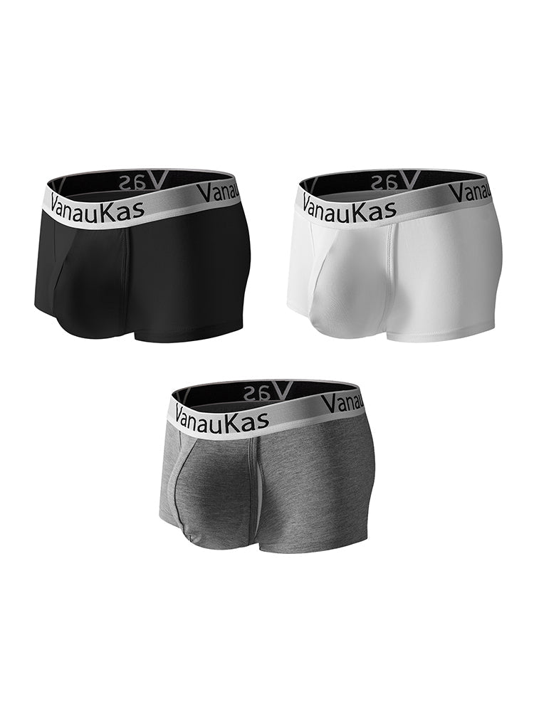3 Pack Men's Double-Layered Gusset Odor-Control Seamless Trunks | dmunderwear detail image 12