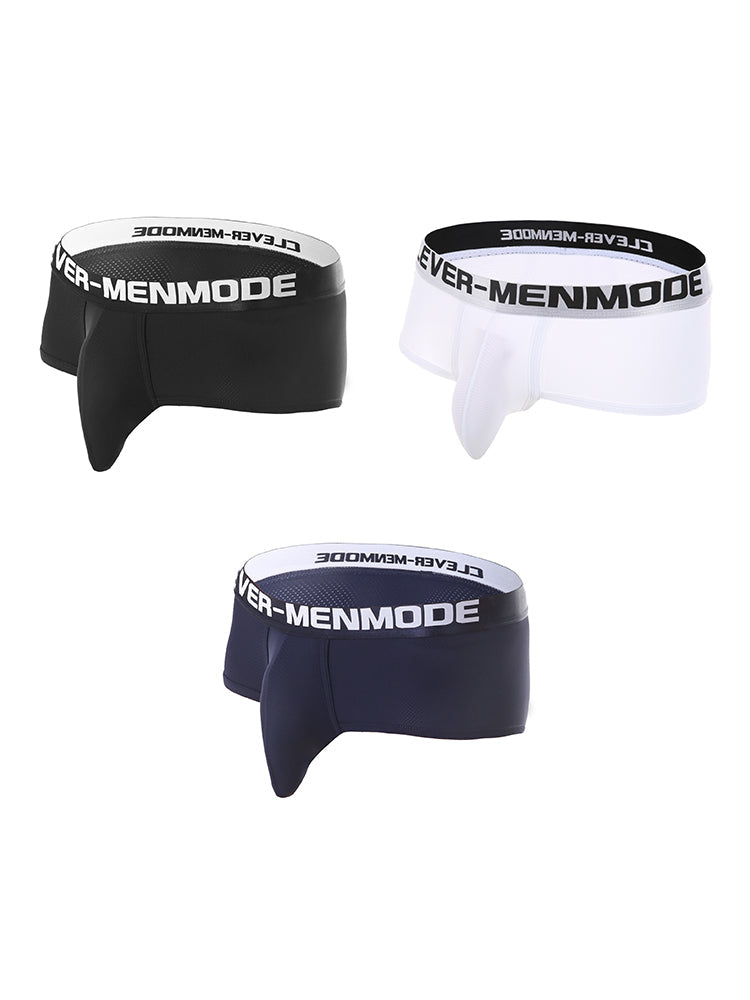 3 Pack Men's Durable Stretch Sexy Supportive Pouch Breathable Stay-Put Fit Trunks | dmunderwear detail image 2