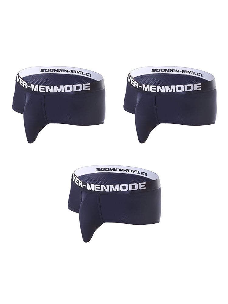 3 Pack Men's Durable Stretch Sexy Supportive Pouch Breathable Stay-Put Fit Trunks | dmunderwear detail image 20