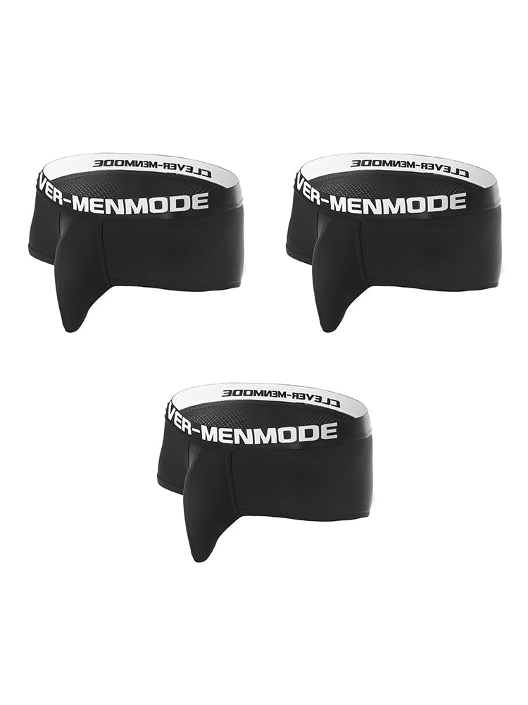3 Pack Men's Durable Stretch Sexy Supportive Pouch Breathable Stay-Put Fit Trunks | dmunderwear detail image 8