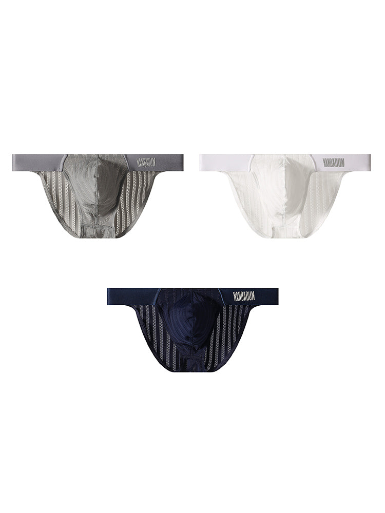 3 Pack Men's Durable Stretch Soft-Touch & Enhancing Pouch Bikinis | dmunderwear detail image 17