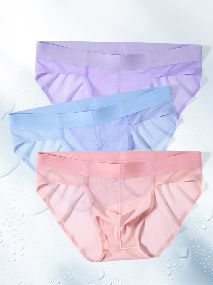 3 Pack Men's Enhancing U-Pouch Seamless Sexy & Breathable Briefs | dmunderwear detail image 12