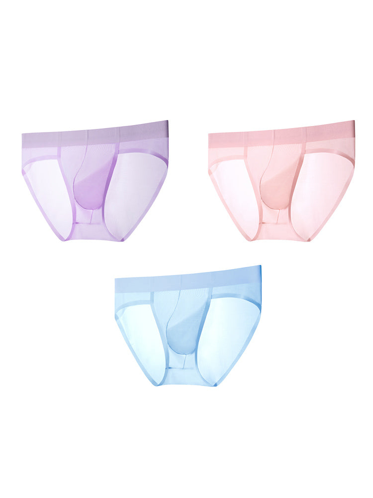 3 Pack Men's Enhancing U-Pouch Seamless Sexy & Breathable Briefs | dmunderwear detail image 19