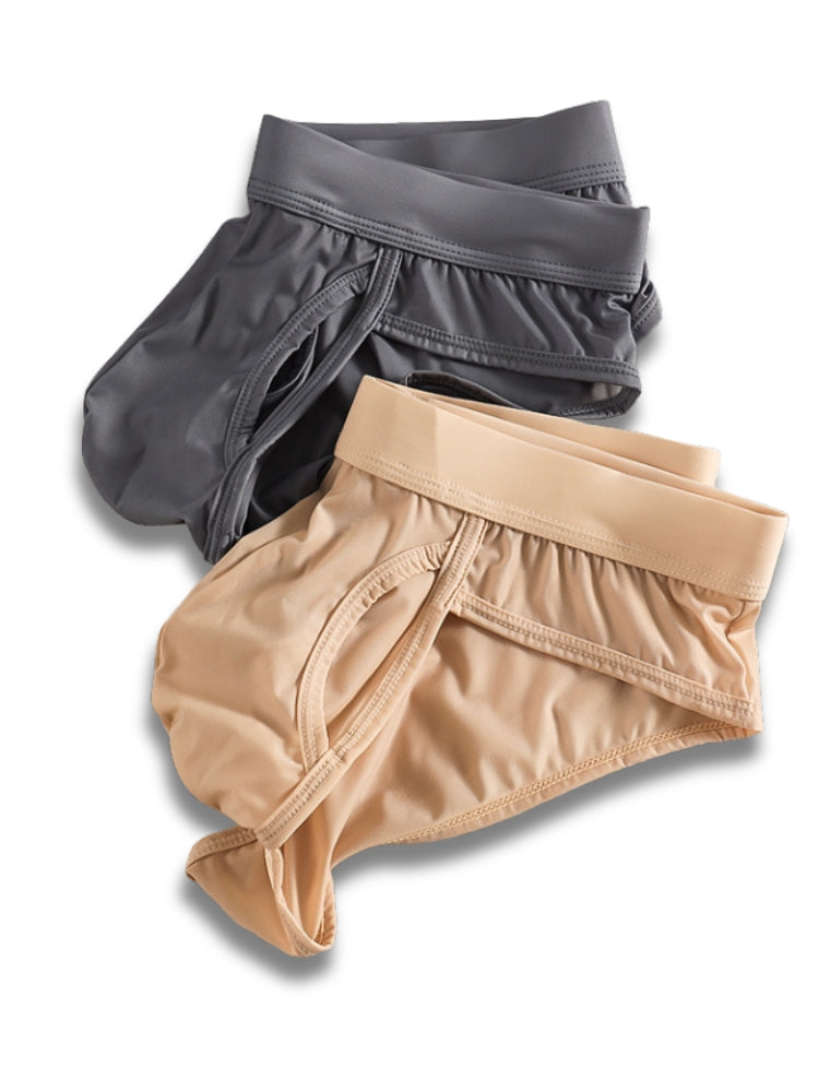 3 Pack Men's Fly Opening Supportive Pouch Stretch Premium Briefs | dmunderwear detail image 10