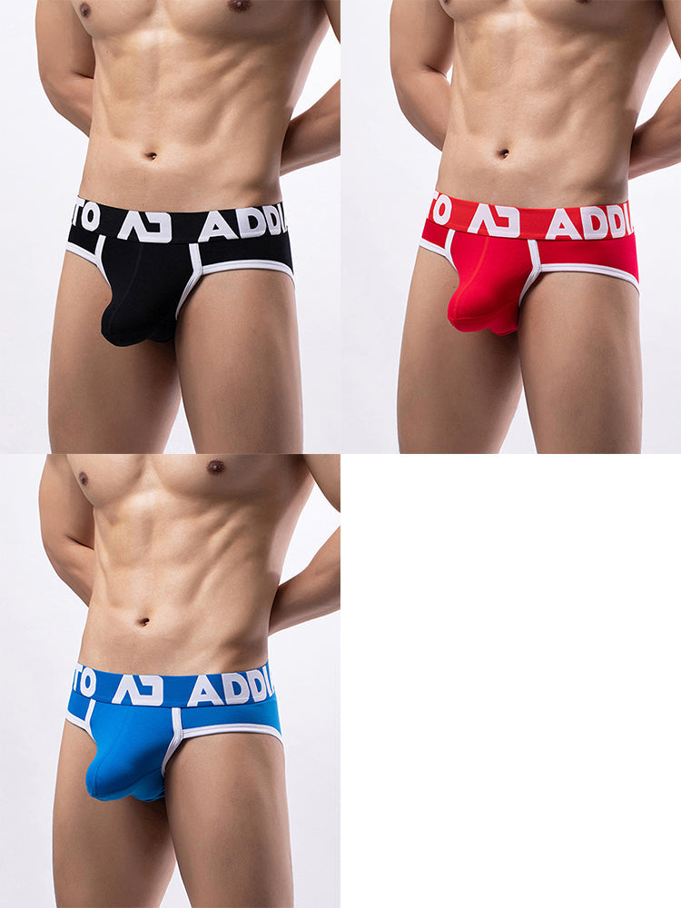 3 Pack Men's Gun and Bullet Separate Large Bag U-Shaped 3D Cut Loose Briefs | dmunderwear detail image 12