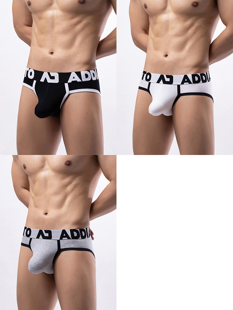 3 Pack Men's Gun and Bullet Separate Large Bag U-Shaped 3D Cut Loose Briefs | dmunderwear detail image 17