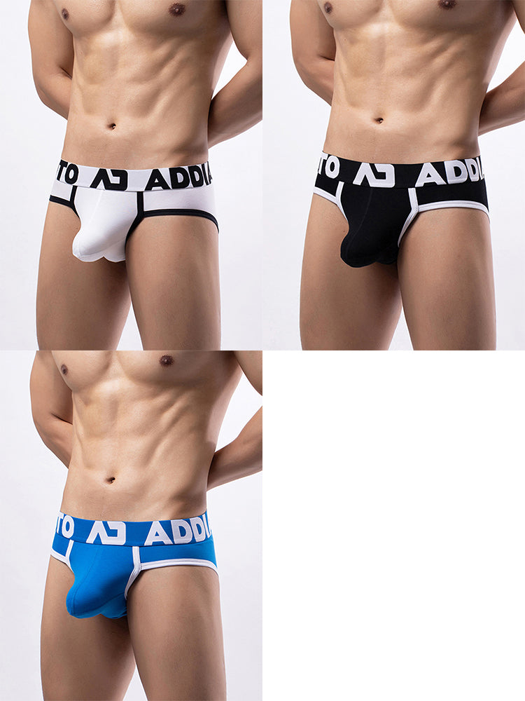 3 Pack Men's Gun and Bullet Separate Large Bag U-Shaped 3D Cut Loose Briefs | dmunderwear detail image 2