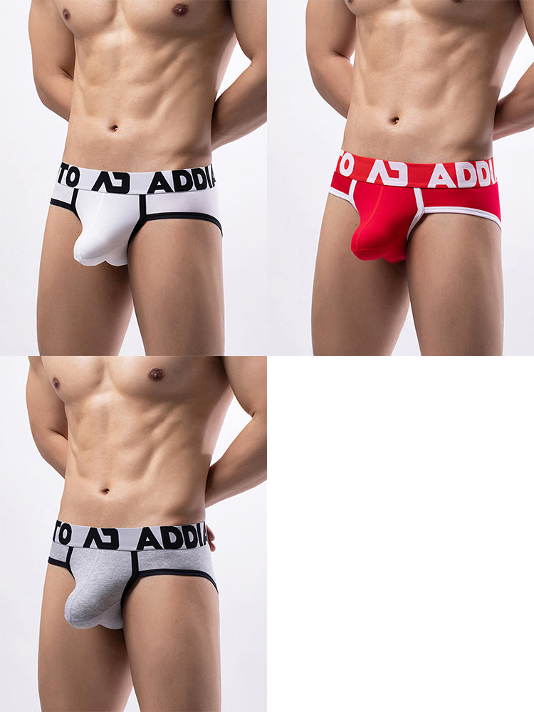 3 Pack Men's Gun and Bullet Separate Large Bag U-Shaped 3D Cut Loose Briefs | dmunderwear detail image 7