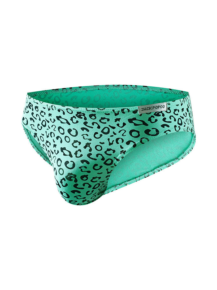 3 Pack Men's High Stretch Leopard Style Sexy Low-Rise Briefs | dmunderwear detail image 17